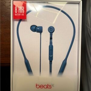 Never opened. BeatsX Wireless Earphones - Blue
